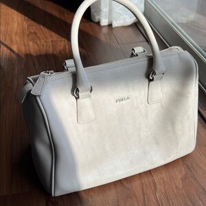 Furla Cream Satchel Bag